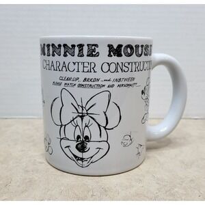 Disney Parks Minnie Mouse Character Construction White Coffee Mug Cup